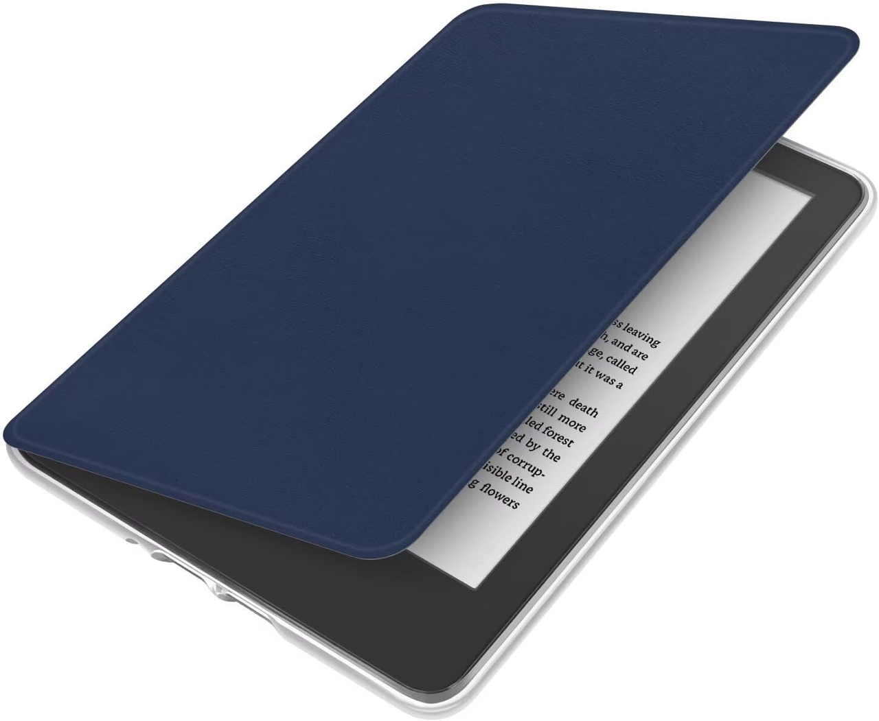 360° Rotating & Detachable Magnetic Case for 7" Kindle Paperwhite 12th Generation (2024)  – Auto Wake/Sleep, Hands-Free Stand, Clear Back Cover (Dark Blue) - Image 2