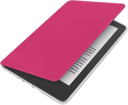 360° Rotating & Detachable Magnetic Case for 6.8" Kindle Paperwhite 11th Generation (2021)  – Auto Wake/Sleep, Hands-Free Stand, Clear Back Cover (Rose Red) - Image 2