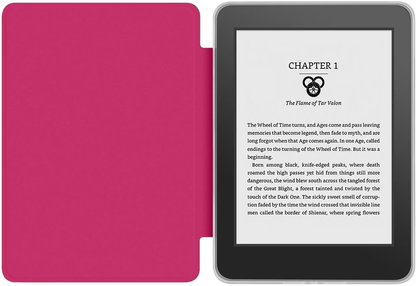 360° Rotating & Detachable Magnetic Case for 6.8" Kindle Paperwhite 11th Generation (2021)  – Auto Wake/Sleep, Hands-Free Stand, Clear Back Cover (Rose Red) - Image 3