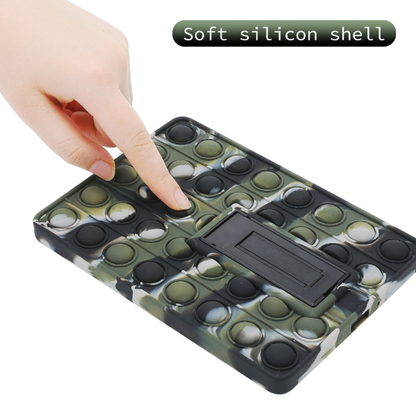 Pop It Fidget Case for Kindle Paperwhite 5 (6.8") - Rainbow Silicone Protective Cover with Stand，Camouflage - Image 2