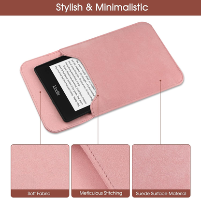 Universal Sleeve Case for 6"，6.8", Kindle Paperwhite/Colorsoft/Signature Edition 2024-2012 Sleeve Bag Pouch Cover for 6-6.8'' Kobo/Tolino/Pocketbook 6-inch ebook Reader,Pink - Image 4