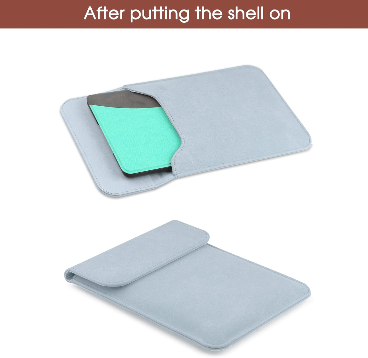 Universal Sleeve Case for 6"，6.8", Kindle Paperwhite/Colorsoft/Signature Edition 2024-2012 Sleeve Bag Pouch Cover for 6-6.8'' Kobo/Tolino/Pocketbook 6-inch ebook Reader,Blue - Image 5