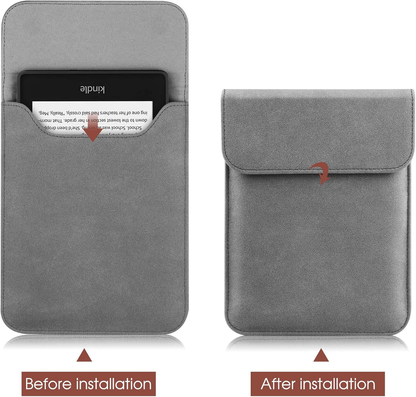 Universal Sleeve Case for 6"，6.8", Kindle Paperwhite/Colorsoft/Signature Edition 2024-2012 Sleeve Bag Pouch Cover for 6-6.8'' Kobo/Tolino/Pocketbook 6-inch ebook Reader,Dark Gray - Image 3