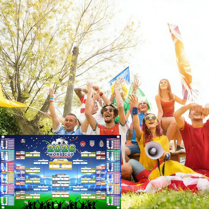 2026 World Cup Wall Chart Poster - 48 Team Tournament Schedule Tracker on Premium Waterproof Oxford Fabric (31.5" x 23.6") - Ultimate Soccer Gift for Fans (2026 World Cup Schedule Calendar-A) - Image 4