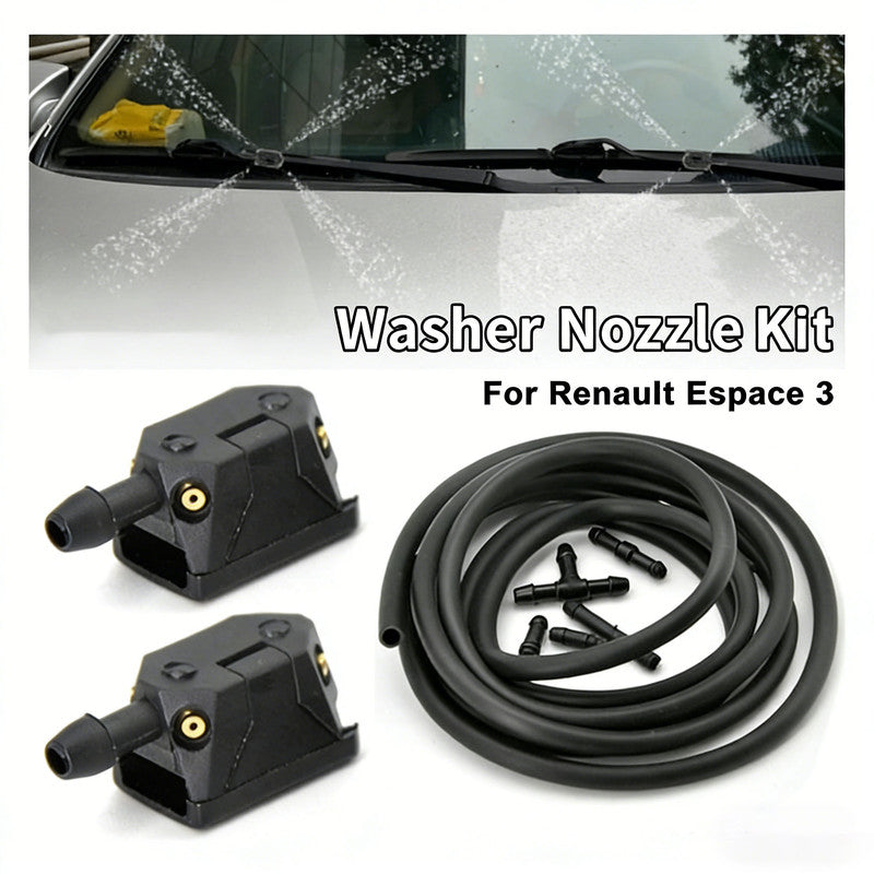 Adjustable 4-hole car wiper arm washer nozzle 8mm/9mm, compatible with Renault Espace 3 windshield washer retrofit. - Image 2
