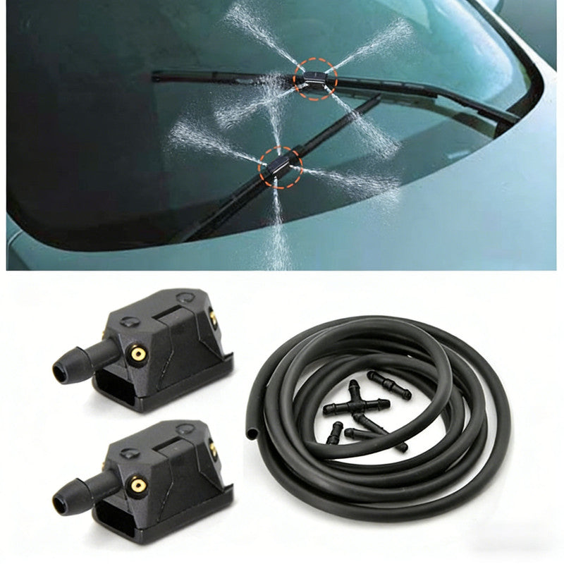 Adjustable 4-hole car wiper arm washer nozzle 8mm/9mm, compatible with Renault Espace 3 windshield washer retrofit. - Image 3