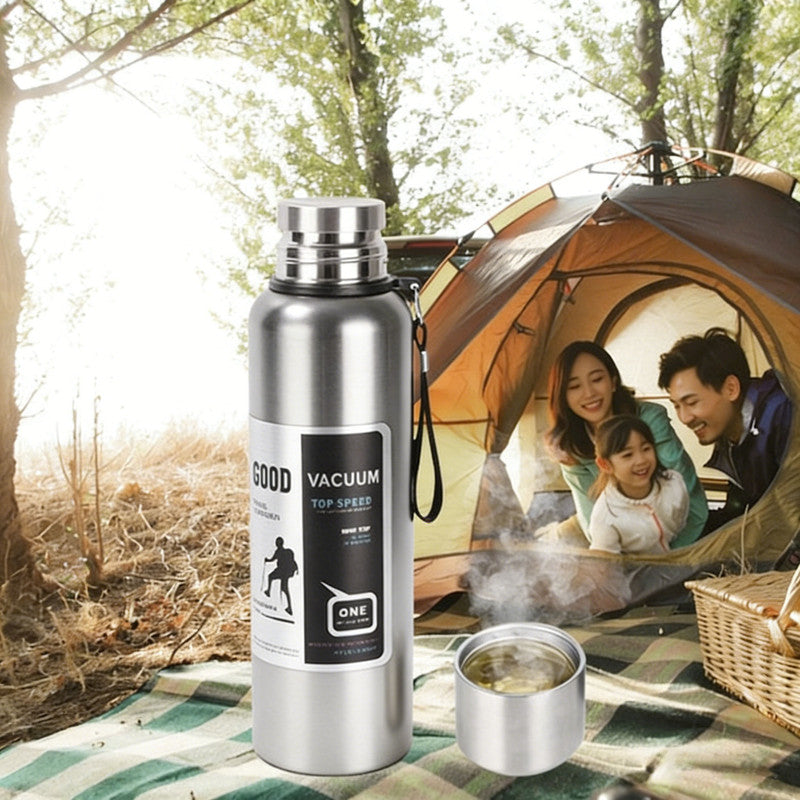 Antibacterial 316 Stainless Steel Vacuum Flask 600ml | Tea Infuser & Insulated Bottle for Hot/Cold Drinks (Bright silver) - Image 7