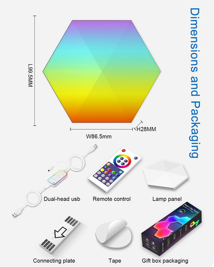 6 Pack Hexagon LED Wall Lights, Smart RGB Honeycomb Lights with APP & Voice Control, Music Sync Modular LED Panels for Gaming Room, Bedroom & Home Theater Decor - Image 4