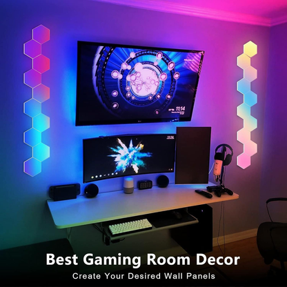 8 Pack Hexagon LED Wall Lights, Smart RGB Honeycomb Lights with APP & Voice Control, Music Sync Modular LED Panels for Gaming Room, Bedroom & Home Theater Decor - Image 5