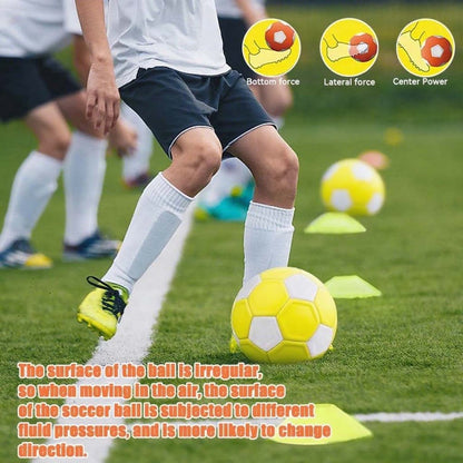 Curved ball for outdoor sports, 20 cm - fun - curved ball - perfect for children - yellow, new - new 2025 - Image 3