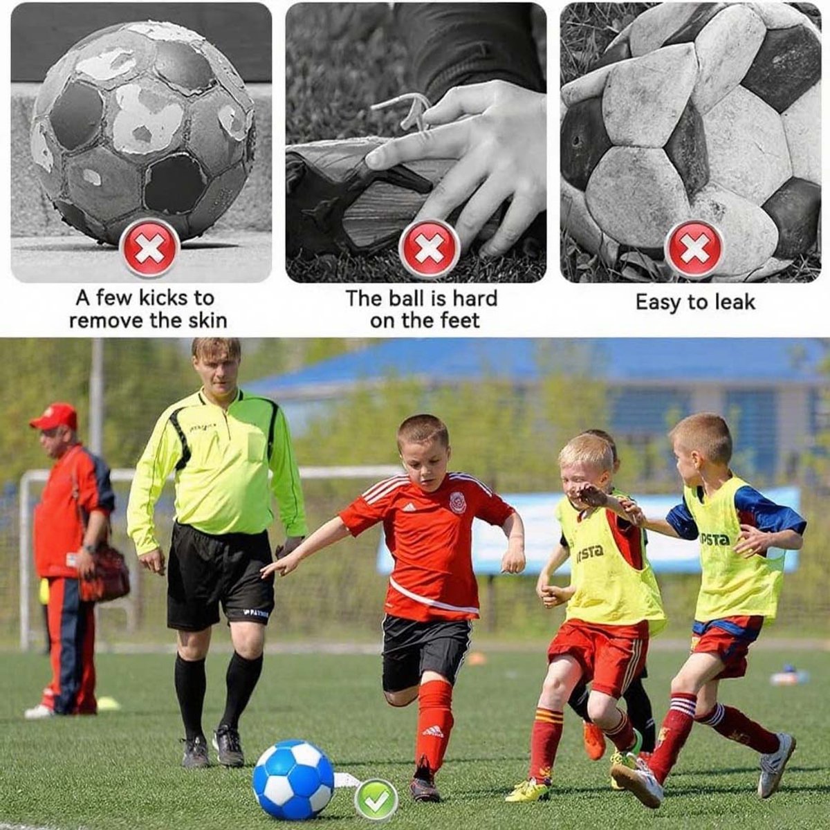 Curved ball for outdoor sports, 20 cm - fun - curved ball - perfect for children - blue - new 2025 - Image 8