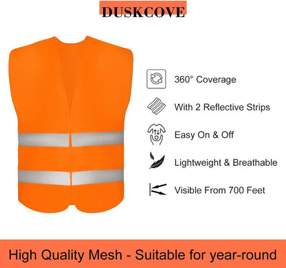 Doodadeals® 2x Adult Safety Vest - Safety Vest - Car - Orange - Image 5