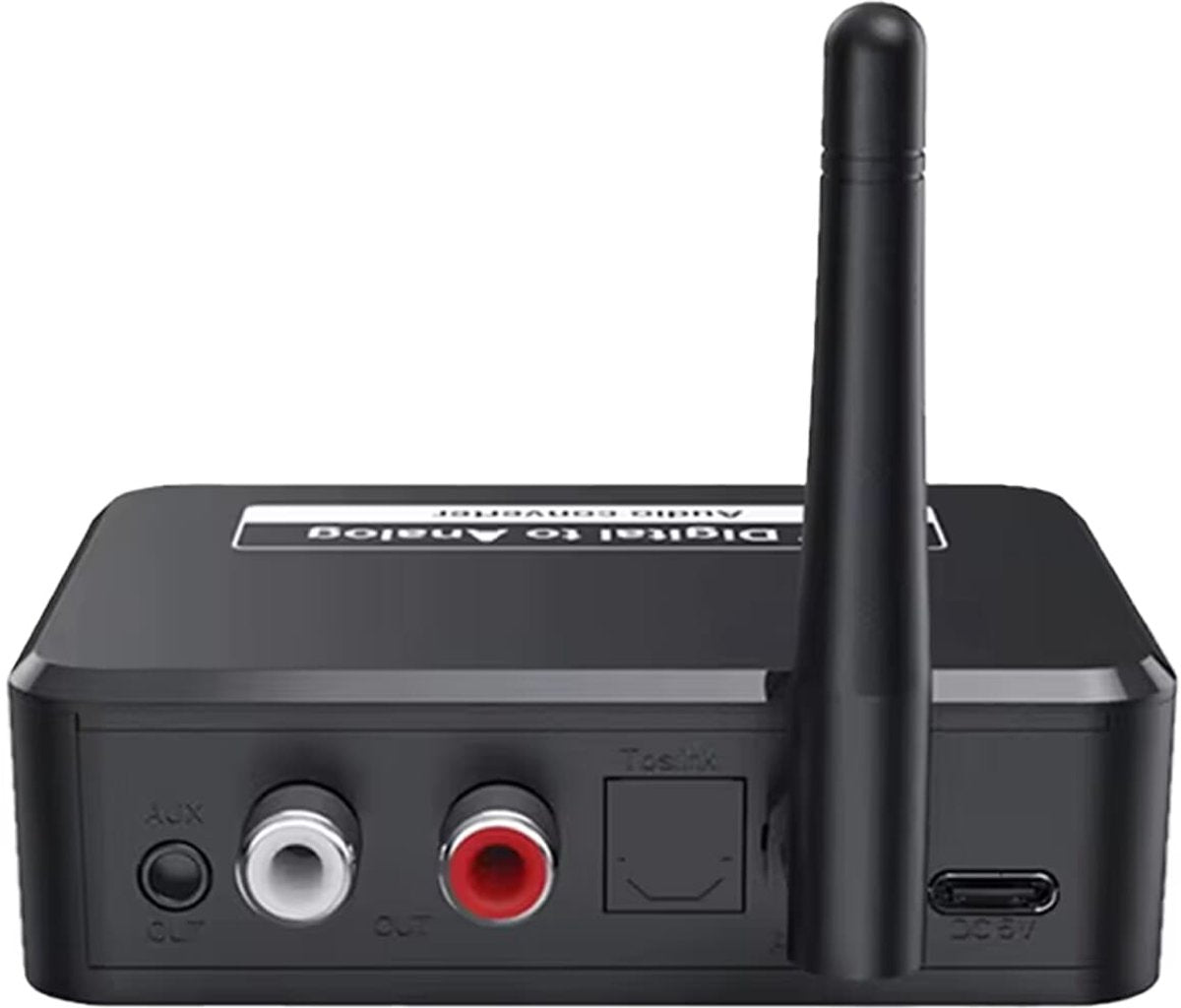Bluetooth Receiver - Bluetooth Receiver for Audio - BT 5.3 - SPDIF/Optical/RCA Output - B35T - Black - Image 3