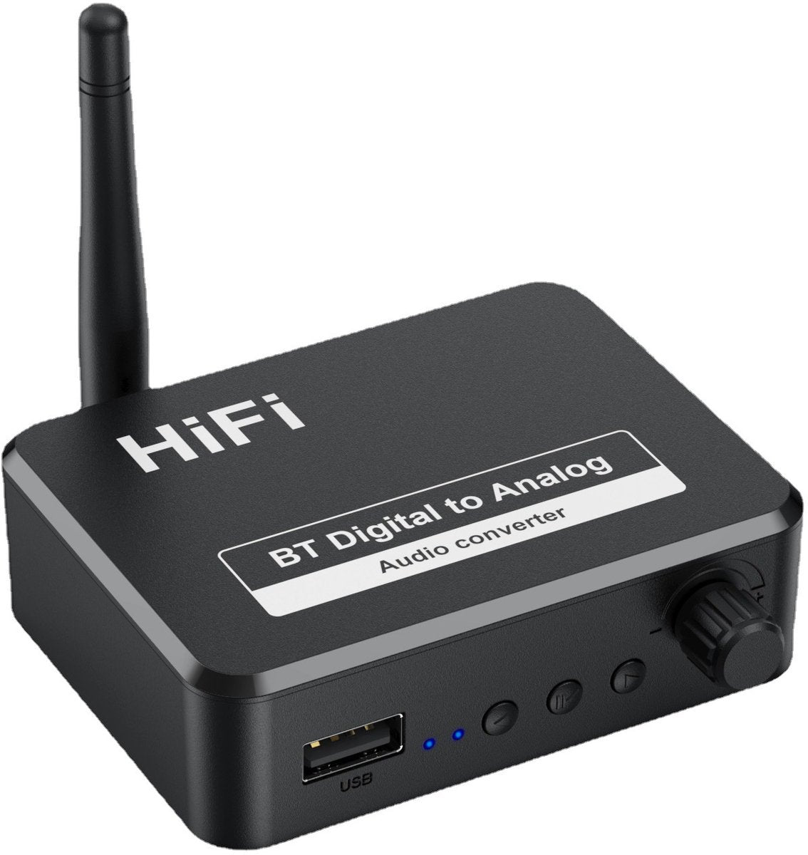 Bluetooth Receiver - Bluetooth Receiver for Audio - BT 5.3 - SPDIF/Optical/RCA Output - B35T - Black - Image 6