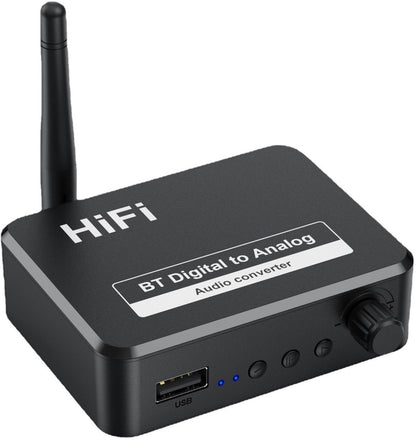 Bluetooth Receiver - Bluetooth Receiver for Audio - BT 5.3 - SPDIF/Optical/RCA Output - B35T - Black - Image 6
