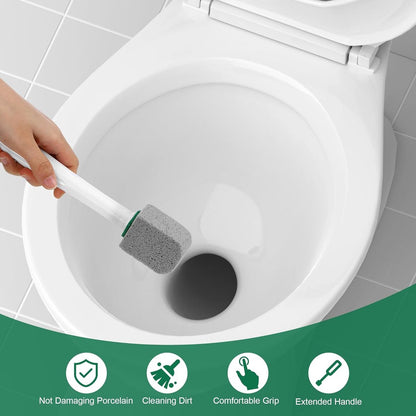 Toilet pumice stone - 10 pieces - Replaceable - Pumice stone stick - Descaler - With handle - Image 5