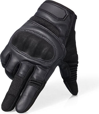 Breathable motorcycle gloves - Black - PU leather - Motorcycling gloves - Size XL - Touchscreen compatible - Protective - Image 2