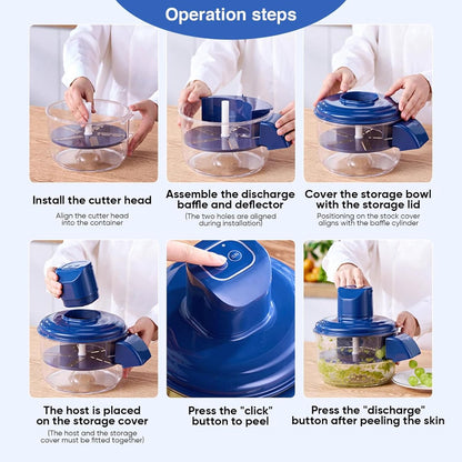 3-in-1 Electric Peeler for Grapes and Garlic - Automatic Peeler - USB Rechargeable Multifunctional Peeler for Small Fruits and Tomatoes - Easy to Use for Home and Commercial Kitchens - Image 5