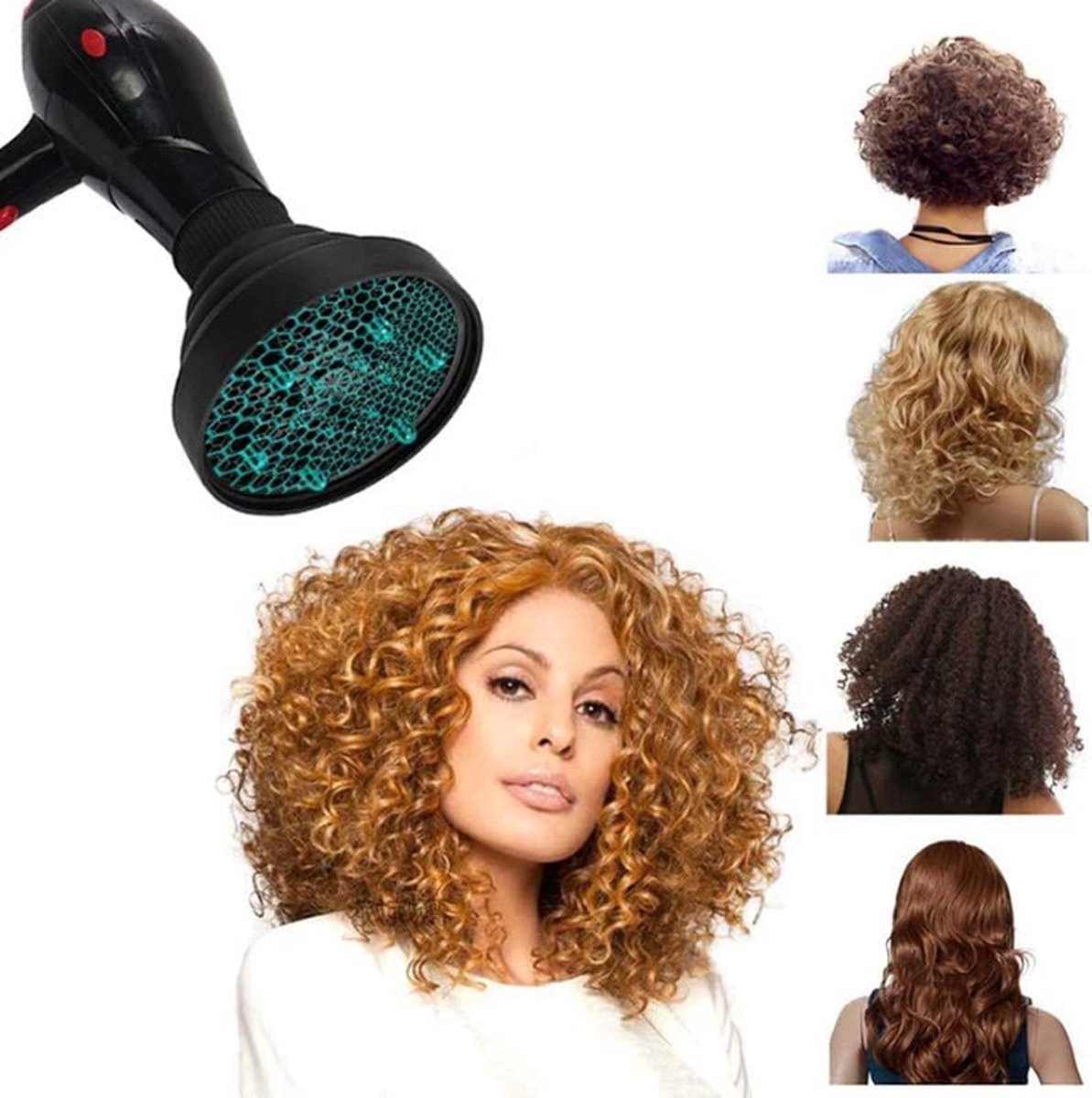 Universal Hair Dryer Diffuser Nozzle - Universal Silicone for Curls, Universal for Brushes - Image 8