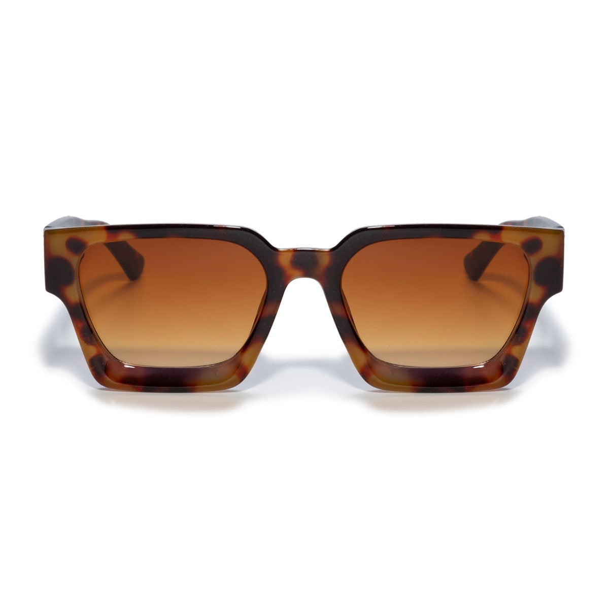 Square sunglasses - Women's sunglasses - Festival sunglasses - Rave sunglasses - Glasses - Thick frame - Leopard print with brown lenses - Image 3