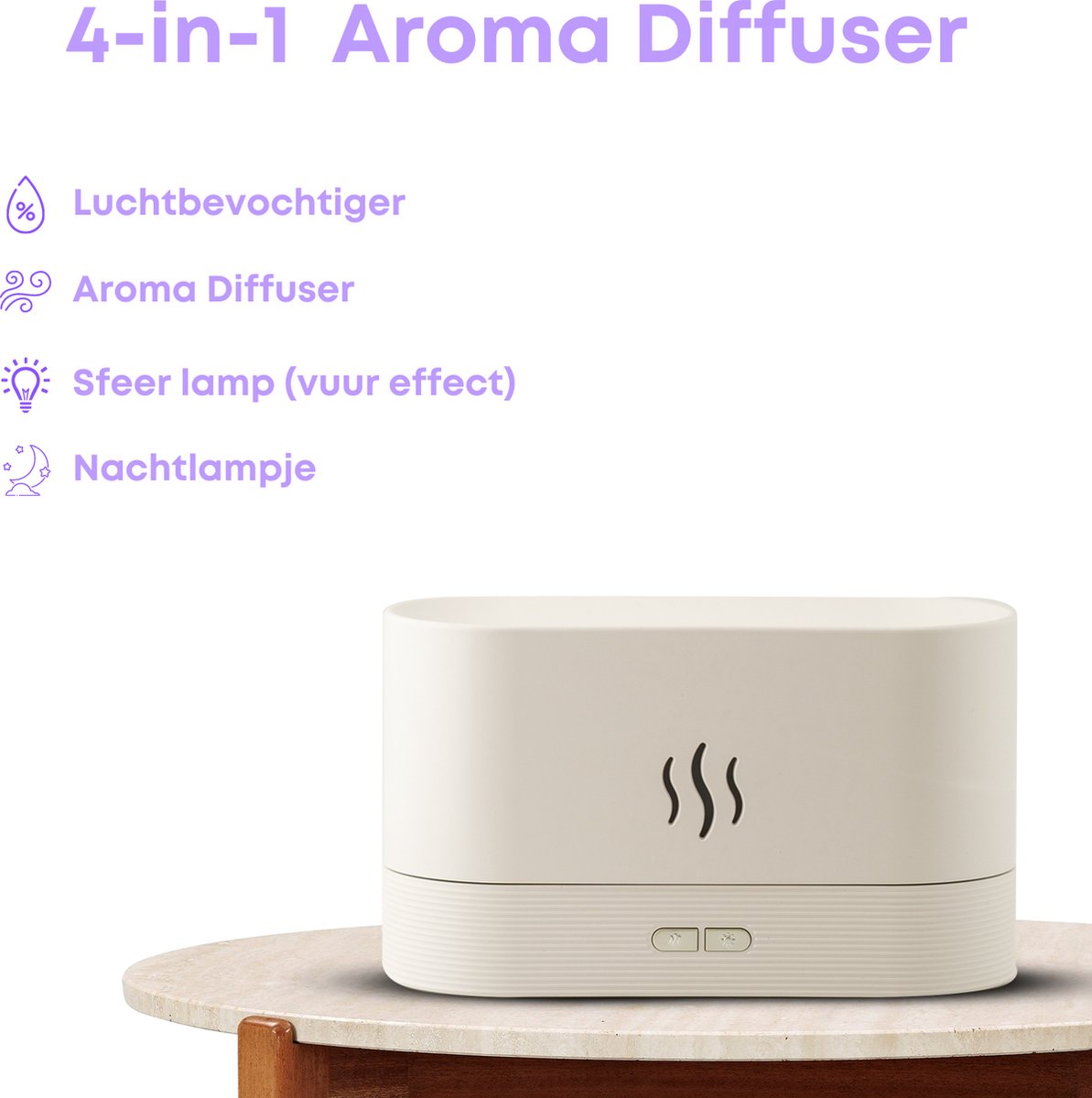 Boostiv Aroma Diffuser - Humidifier - Aromatherapy - Flame Effect - Aroma Diffuser - Image 8