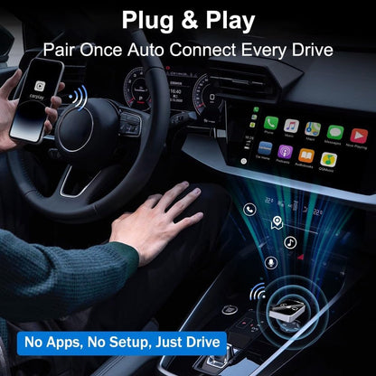 3-in-1 Wireless CarPlay Mirror Link Adapter (version 2026) compatible with iPhone/Apple/Android: automatic connection to your car's screen, dual Wi-Fi 2.4/5 GHz and Bluetooth 5.0, wired to wireless mode (iPhone compatible, 1 piece) - Image 5