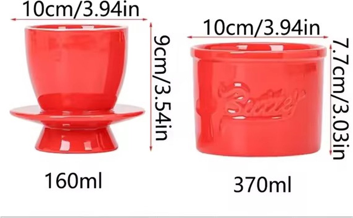 Red Butter Dish - Butter Dish - Water-Cooled Butter Dish with Water Line - Ceramic Butter Dome for Spreading Butter - Christmas Gift for the Kitchen - Kitchen Baby Clothing Accessories - Kitchen Tools - Image 7