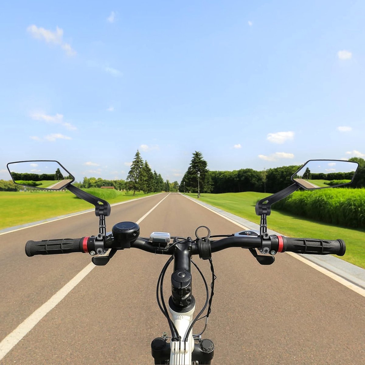 Electric bike rearview mirror, ideal for Father's Day, 360° rotating, compatible with almost all bikes, Allen key included. - Image 4