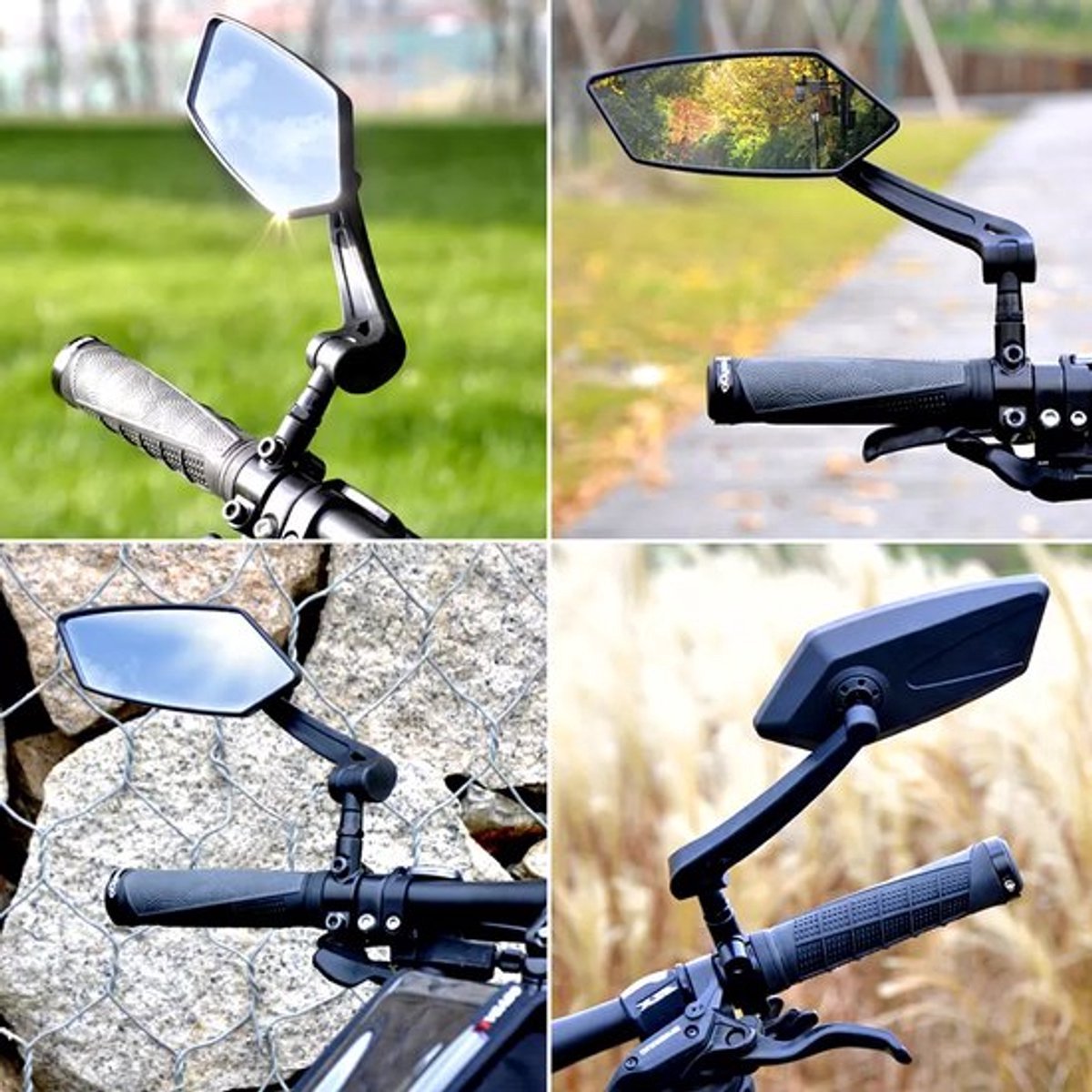Electric bike rearview mirror, ideal for Father's Day, 360° rotating, compatible with almost all bikes, Allen key included. - Image 5