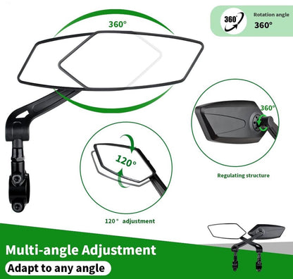 Electric bike rearview mirror, ideal for Father's Day, 360° rotating, compatible with almost all bikes, Allen key included. - Image 7