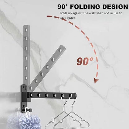 Wall-mounted clothesline - Wasrek - Clothesline - Wall-mounted clothesline - Foldable wall-mounted clothesline - Drying - Image 5