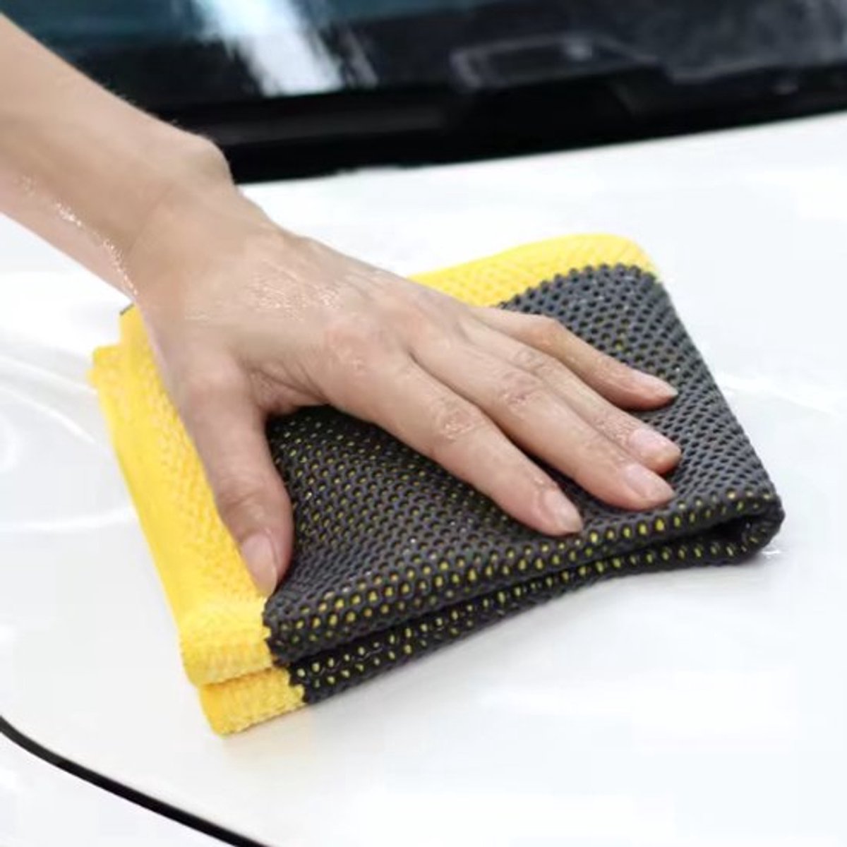 EPC® Clay Cloth Car - 3D Clay Towel - Clay Towel - Clay Mitt - Clay Bar - Microfiber Cleaning Cloth - Removes Resin, Tar, Flies, Bird Droppings - Yellow/Zwart - Image 7
