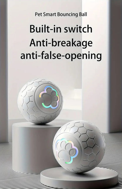 Interactive Dog Toy - Self-Rolling Dog Ball - Durable Automatic Dog Ball, Light Grey - 5.6 cm - Image 2