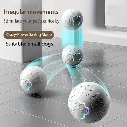 Interactive Dog Toy - Self-Rolling Dog Ball - Durable Automatic Dog Ball, Light Grey - 5.6 cm - Image 5