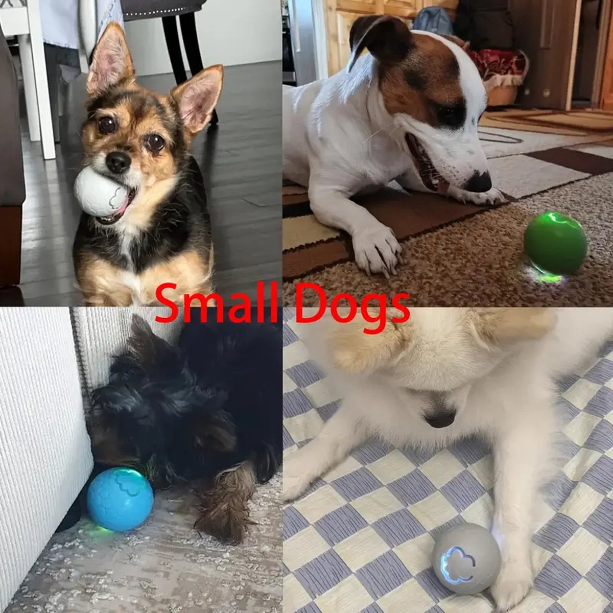 Interactive Dog Toy - Self-Rolling Dog Ball - Durable Automatic Dog Ball, Light Grey - 5.6 cm - Image 7