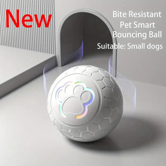 Interactive Dog Toy - Self-Rolling Dog Ball - Durable Automatic Dog Ball, Light Grey - 5.6 cm - Image 8