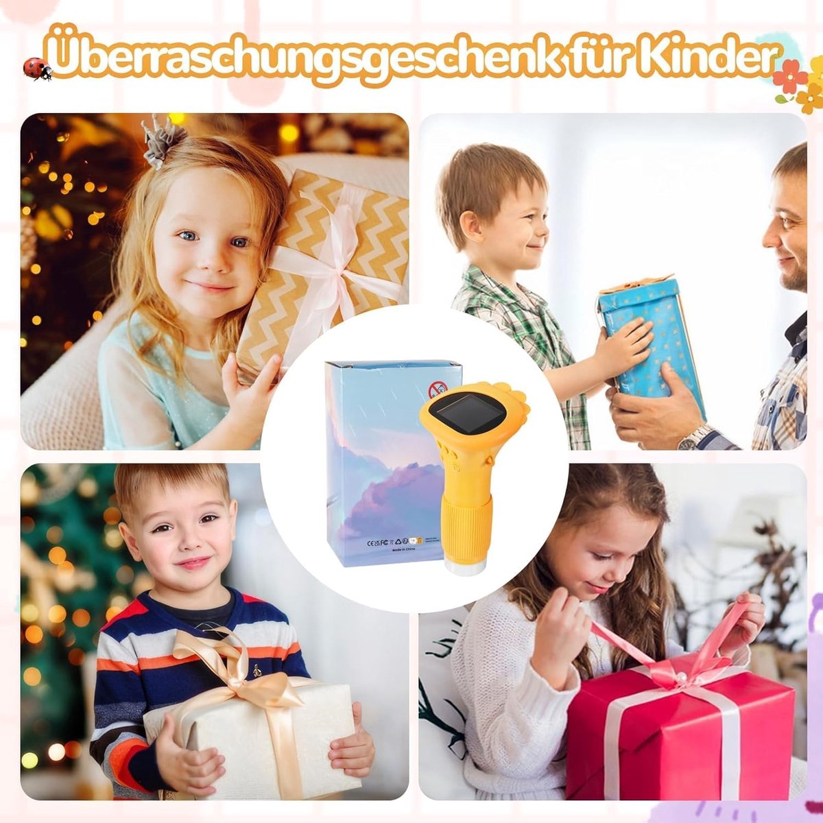 Children's Microscope - Portable Children's Microscope - 0-inch Screen - Digital Microscope - 200x Magnification - USB to PC Port - Pocket Size - Yellow - Image 2