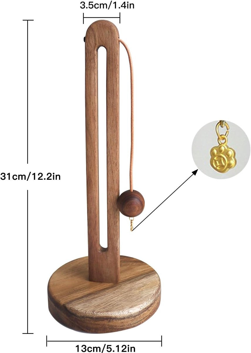Wooden paper towel roll holder, freestanding farmhouse-style kitchen organizer, compatible with most paper towel rolls - Image 5