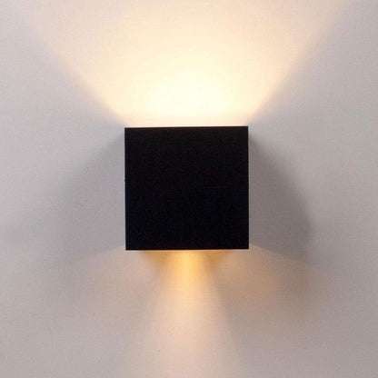 Wall light - cube lamp - Outdoor lamp - for indoor and outdoor use - black - industrial - LED lamp - 10×10 cm - 12 watt - Image 3