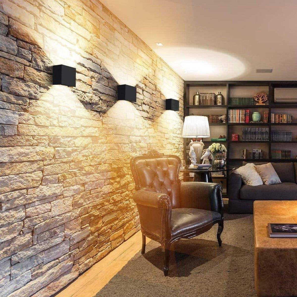 Wall light - cube lamp - Outdoor lamp - for indoor and outdoor use - black - industrial - LED lamp - 10×10 cm - 12 watt - Image 4