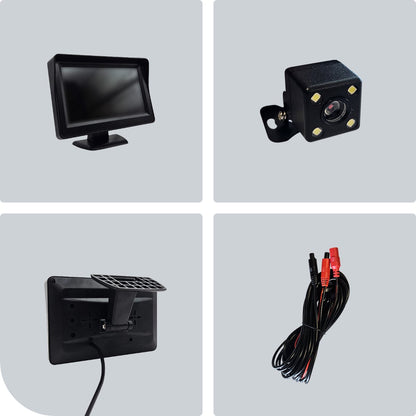 Procar® ARC1 HD Parking Backup Camera + 4.3-inch TFT LCD Monitor - Black - Image 7