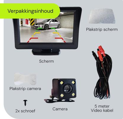 Procar® ARC1 HD Parking Backup Camera + 4.3-inch TFT LCD Monitor - Black - Image 9