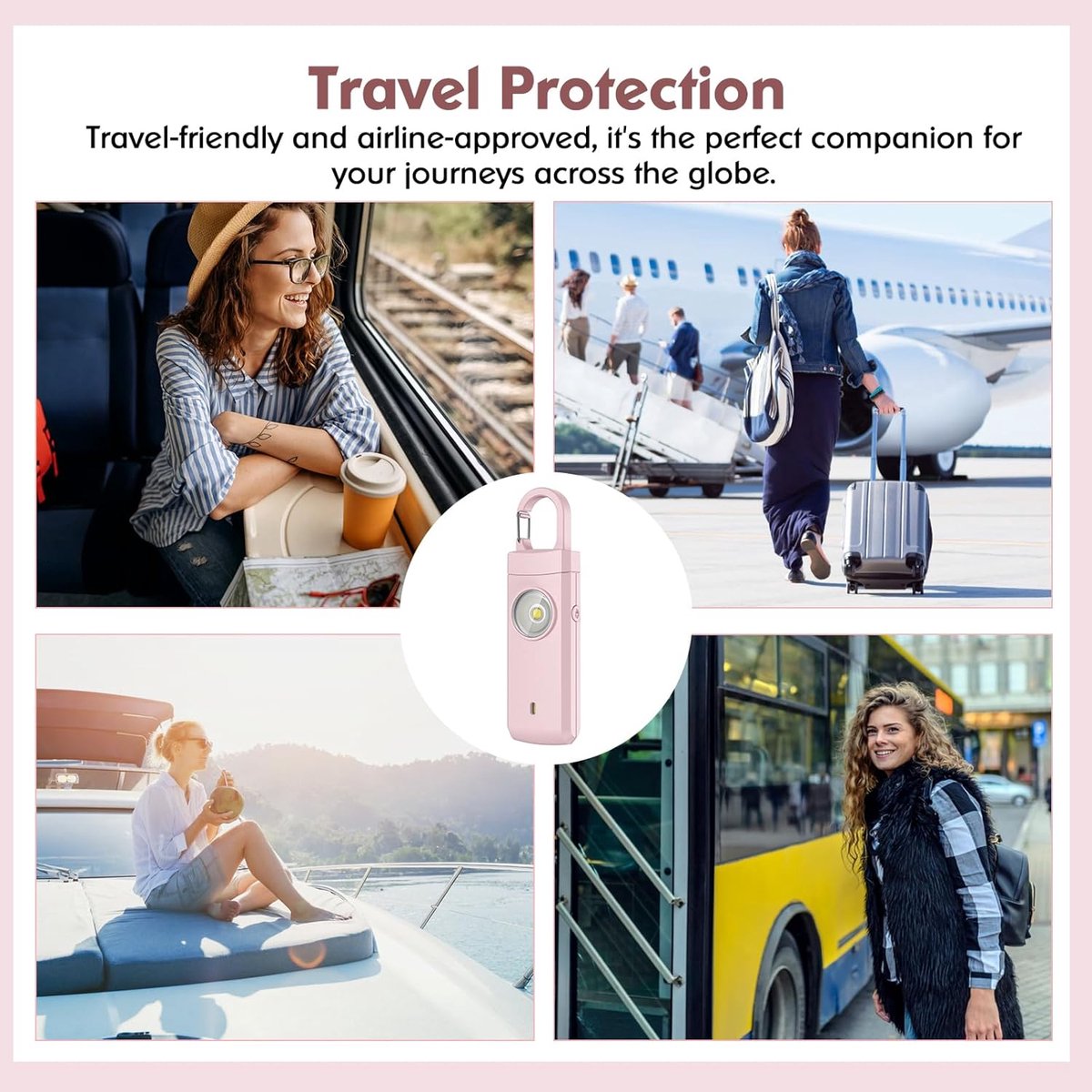 Personal Alarm - Powerful 130dB Sound and Flashing Light - Personal Security Alarm - Self-Defense Keychain - Personal Protection - Emergency Signal - Senior Alarm - Portable Security Alarm - Image 6