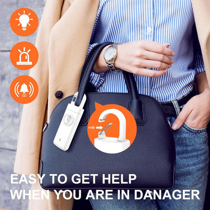 Personal Alarm - Powerful 130dB Sound and Flashing Light - Personal Security Alarm - Self-Defense Keychain - Personal Protection - Emergency Signal - Senior Alarm - Portable Security Alarm - Wit - Image 4