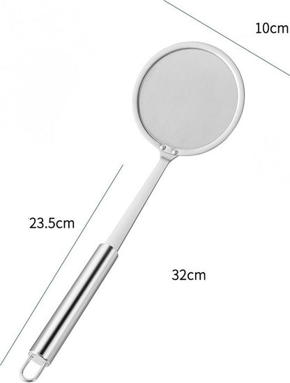 Set of 2 hanging skimmers with handle, Kitchen Tools, silver, 32 cm, stainless steel - Image 5