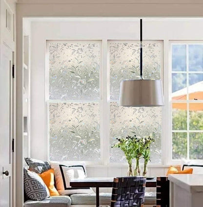 Window film - decorative window film - window sticker - 45x300 cm - Static cling - 3D Orchid - UV-resistant - Privacy screen - Translucent - Adhesive film without glue for windows and bathrooms - Image 4