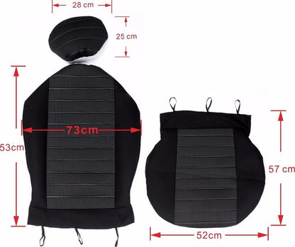 Car seat cover / Car seat cover / Car seat covers / Universal car seat covers - Driver/passenger seat cover (not for the back seat) - Universal - Fits most models - Stylish - Black/Blue - Image 2