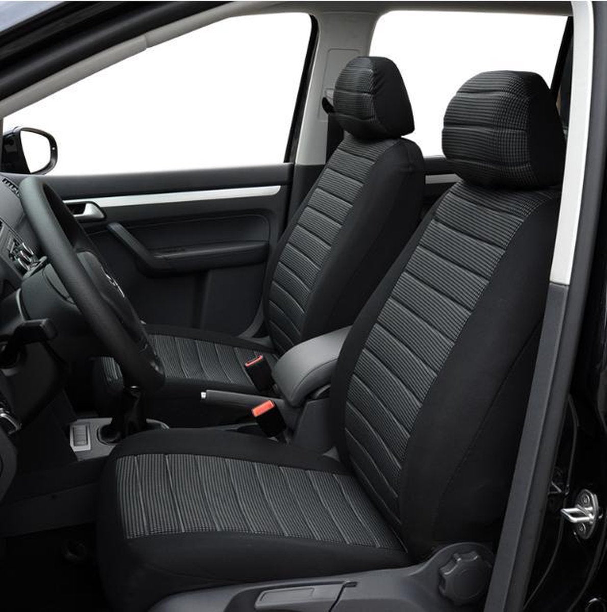 Car seat cover / Car seat cover / Car seat covers / Universal car seat covers - Driver/passenger seat cover (Not for rear seats) - Universal - Fits most models - Stylish - Black/Gray - Image 2