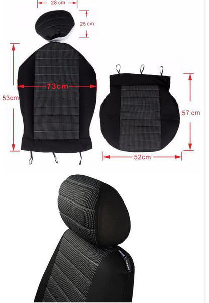 Car seat cover / Car seat cover / Car seat covers / Universal car seat covers - Driver/passenger seat cover (Not for rear seats) - Universal - Fits most models - Stylish - Black/Gray - Image 4
