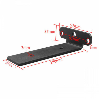 2 pieces - Support frame - Wall bracket - Metal shelf brackets - Floating shelf bracket - Stainless steel bracket - Shelf brackets with thick screws - Furniture accessories - Black - 150 mm - Image 2
